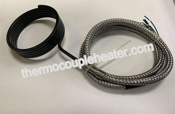 750℃ Thermocouple Inbuilt Coil Heaters With SS Braided Protection Sleeve