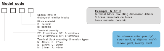 Блок D-2P-CT Connecction термопары керамический терминальный