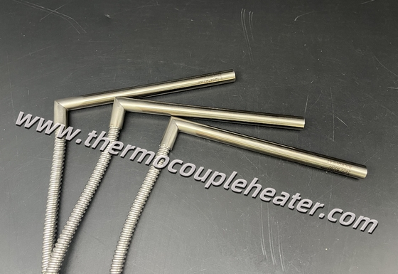 Cartridge Heaters L-shape Cable With Steel Hose Protection