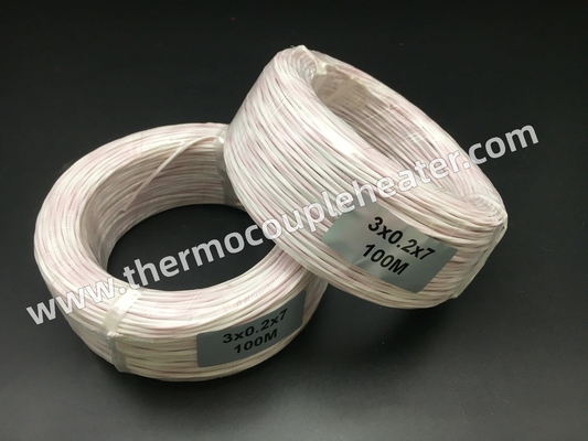 Кабель 3x24AWG компенсации RTD PT100 с белизной изоляции тефлона красной