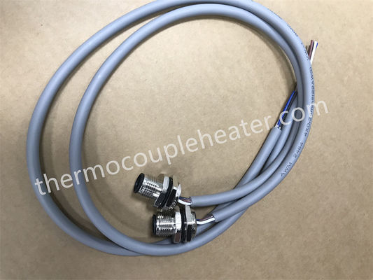 M12 Баррель 5-косая мужская осевая связь женская с соединительным кабелем