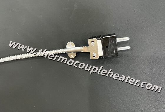 Type J Bayonet Thermocouple With Metal Hose Protection Industrial Grade