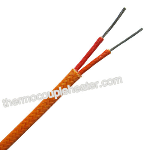 High temperature thermocouple compensating wire , Fiberglass / SS Braided materials
