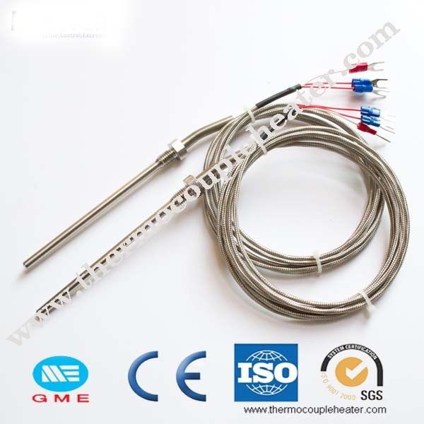 RTD Needle Shaped Handle Temperature Pt100 Thermocouple Sensor For 300c Degree