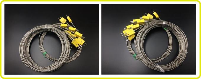 электрическая термопара с штепсельными вилками, изолированный кабель РТД 12-480В минерала 3.0мм